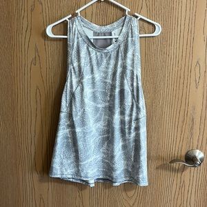 Grey and white workout tank